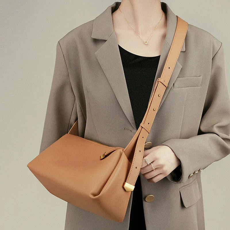 Sac Triangle en Cuir de Vachette pour Femmes