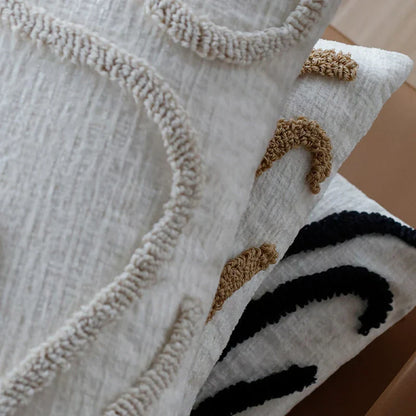 Velora – Coussin Chenille Texturé et Artistique