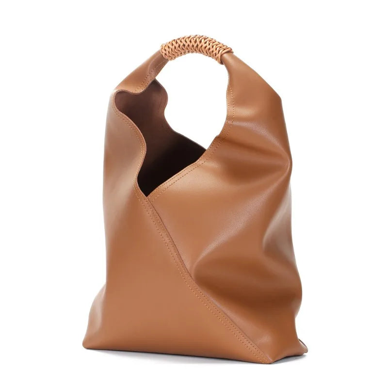 Sac Hobo en Cuir Ondulé pour Femmes