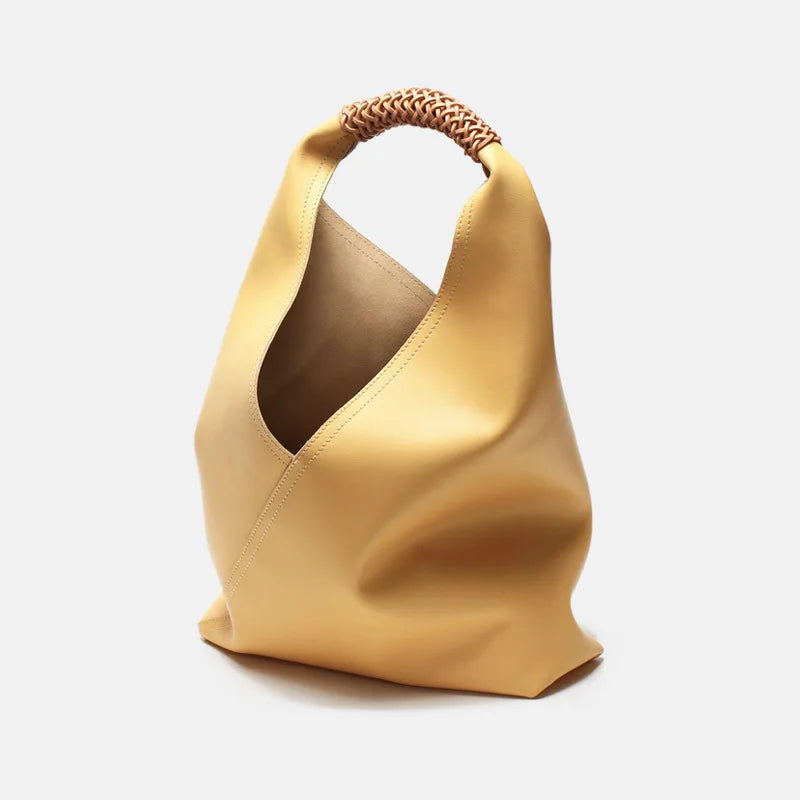 Sac Hobo en Cuir Ondulé pour Femmes