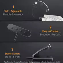 Lunara – Lampe de Lecture Flexible USB et Dimmable