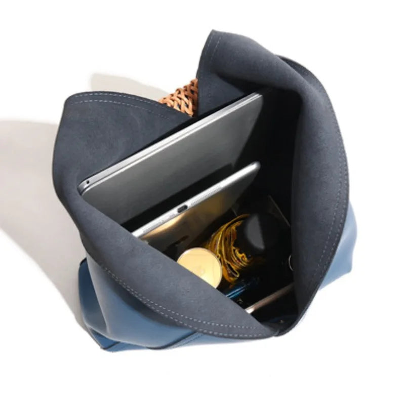 Sac Hobo en Cuir Ondulé pour Femmes