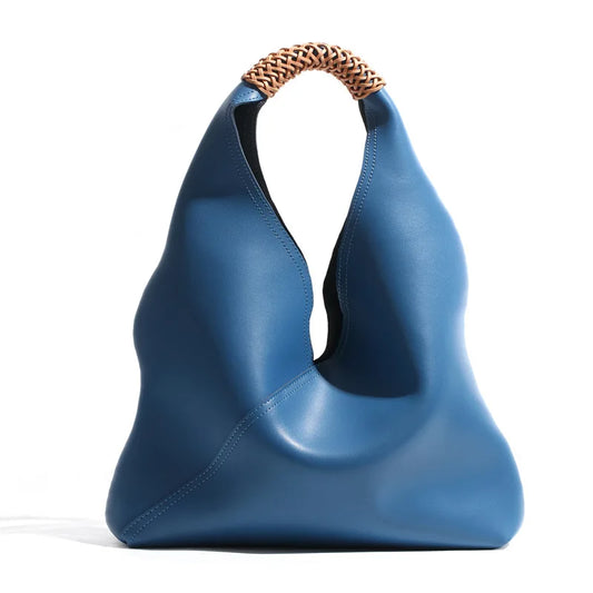 Sac Hobo en Cuir Ondulé pour Femmes