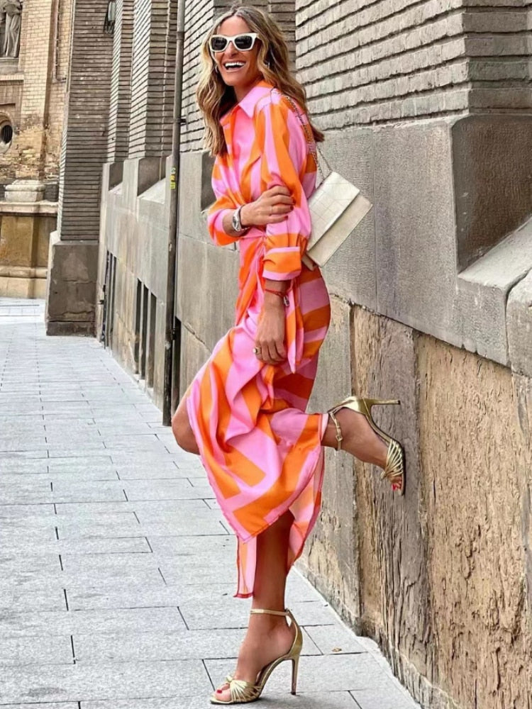 Louisa | Robe d'Été Enveloppante avec Col en Tissu Léger - Aurelles
