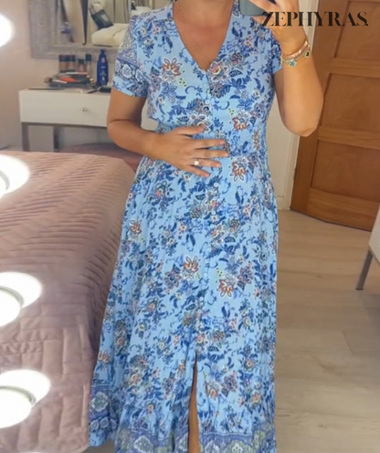 Robe d'Été Florale pour Femmes en Tissu Léger - Aurelles