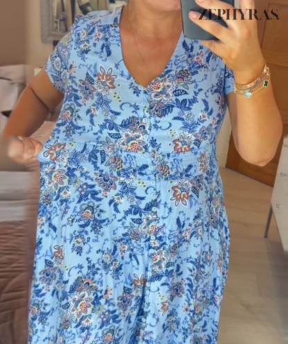 Robe d'Été Florale pour Femmes en Tissu Léger - Aurelles