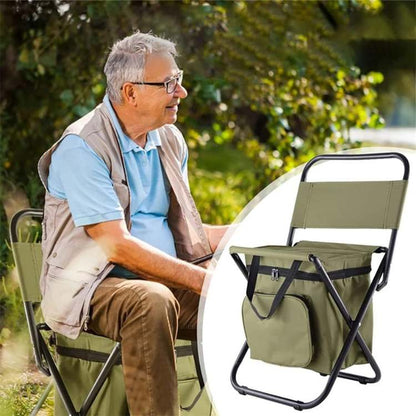 CampEase – Chaise Pliante Outdoor avec Compartiment Isotherme