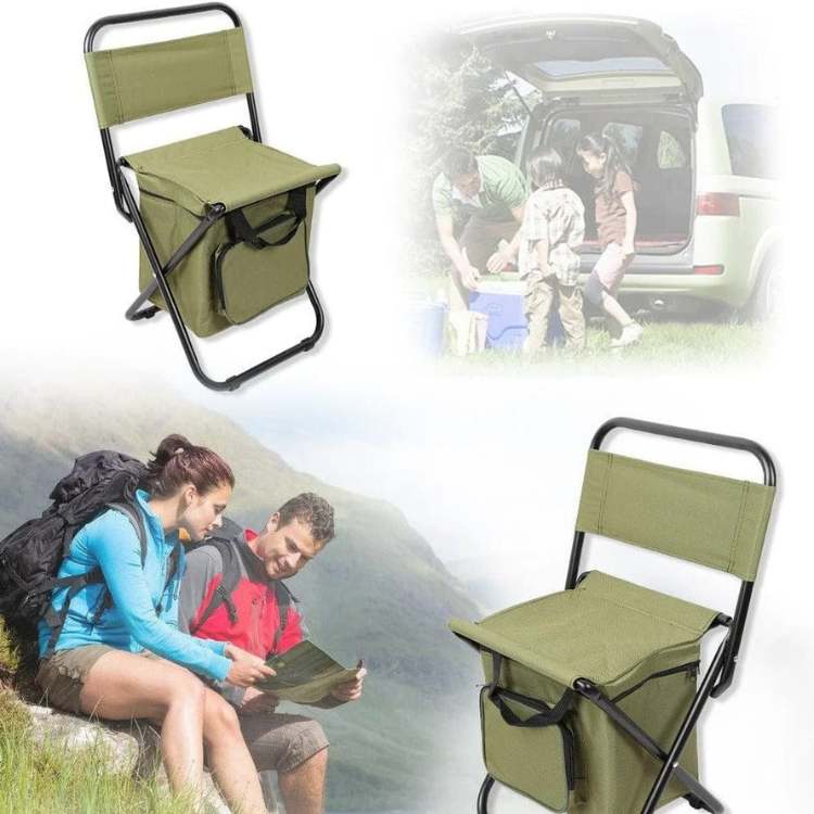 CampEase – Chaise Pliante Outdoor avec Compartiment Isotherme