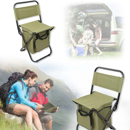 CampEase – Chaise Pliante Outdoor avec Compartiment Isotherme