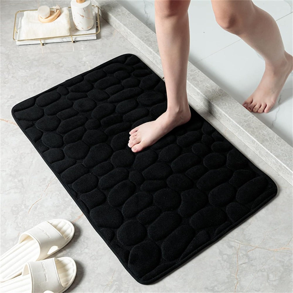 Velora – Tapis en Microfibre Texturé Antidérapant et Absorbant