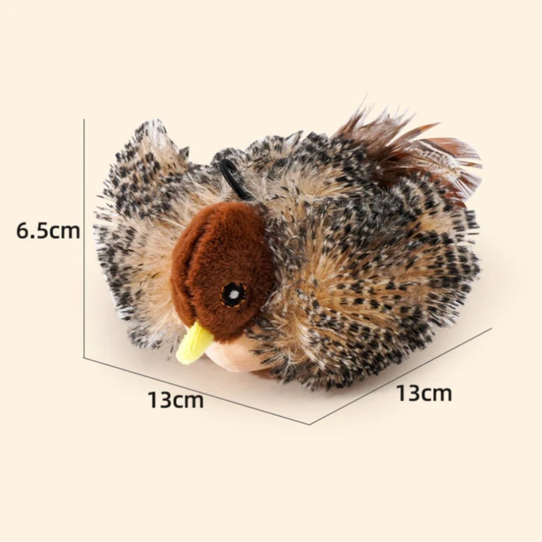 Oiseau Jouet Interactif pour Chat avec Sons Réalistes - Petit Moineau