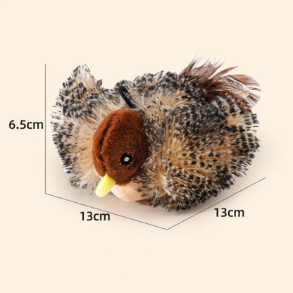 Oiseau Jouet Interactif pour Chat avec Sons Réalistes - Petit Moineau