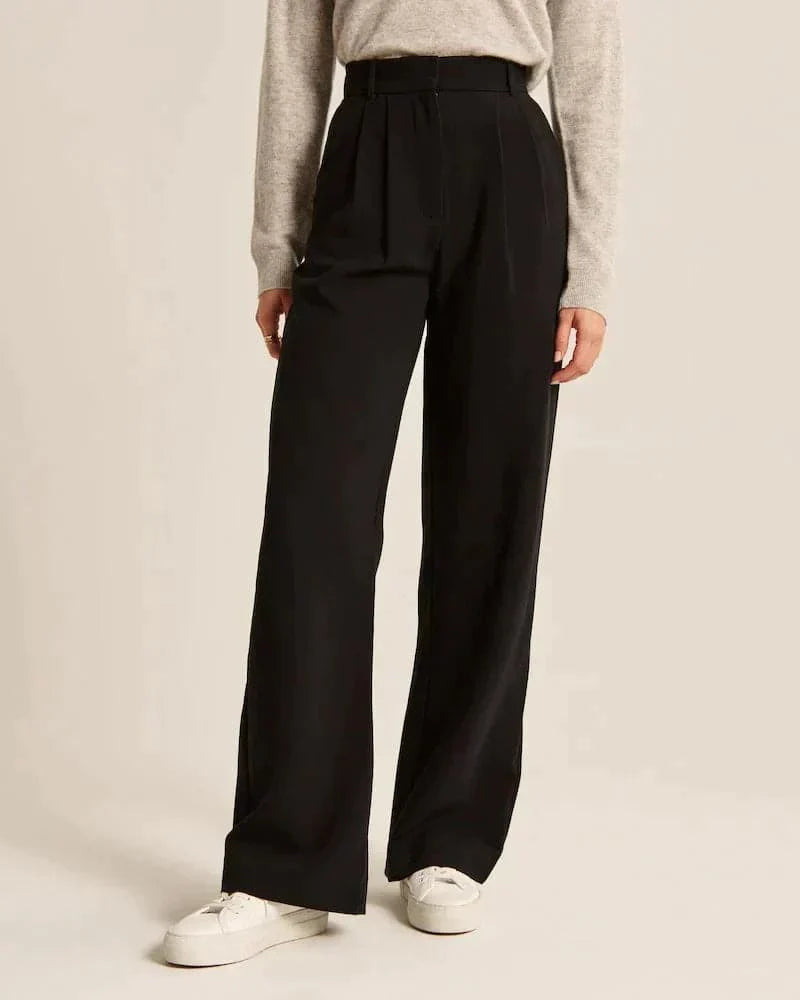 Pantalon taille haute à coupe ample pour femmes - Aurelles