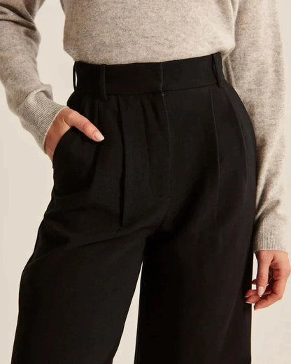 Pantalon taille haute à coupe ample pour femmes - Aurelles