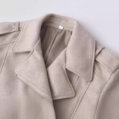 Veste Molletonnée Style Motard pour femmes - Aurelles