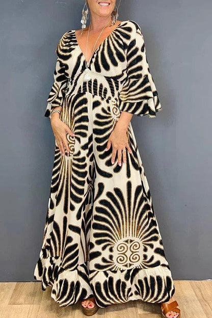 Jumpsuit Vintage à Fleurs Volanté pour Femmes - Aurelles