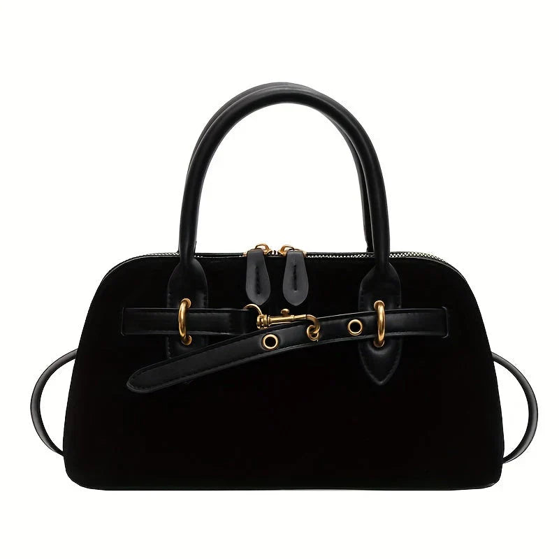 Sac à Main en Cuir Suédé Vintage pour Femmes