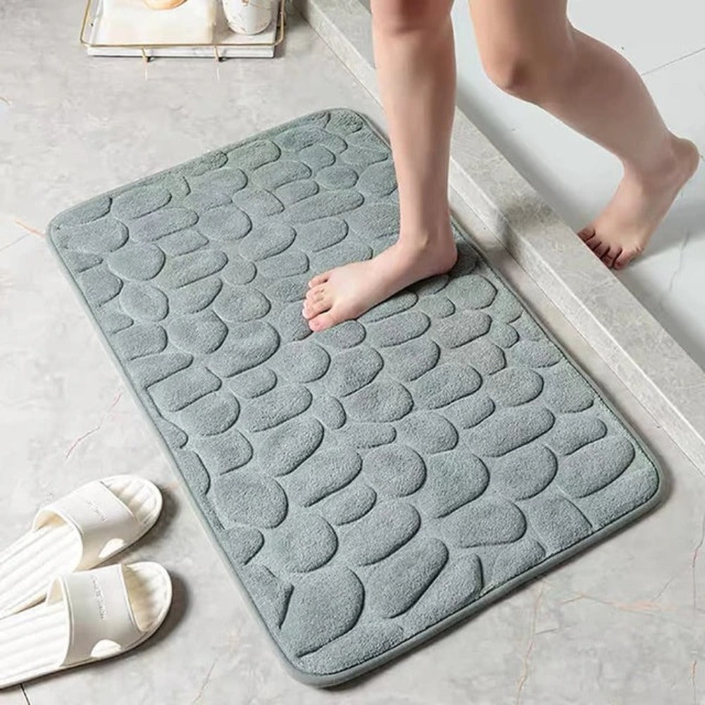 Velora – Tapis en Microfibre Texturé Antidérapant et Absorbant