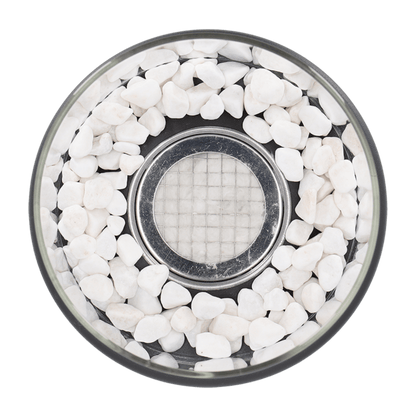 Orion – Lampe à Huile en Métal et Verre Élégante