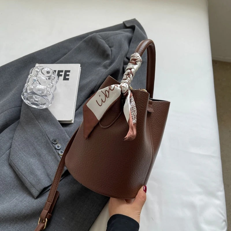 Sac à Main en Cuir Style Rétro pour Femmes