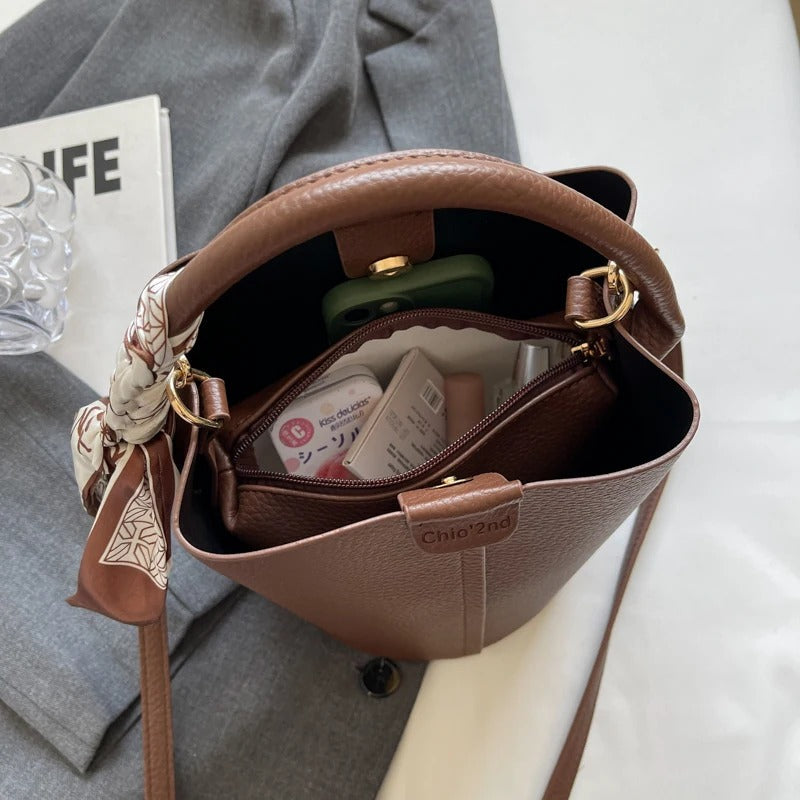 Sac à Main en Cuir Style Rétro pour Femmes