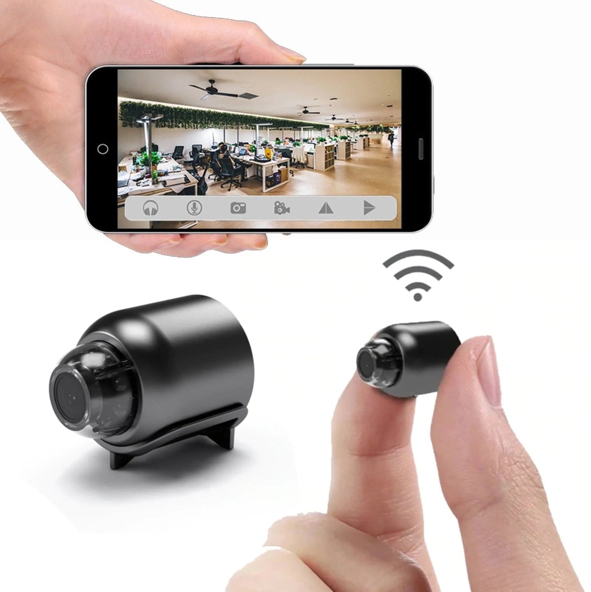 Aleris – Mini Caméra de Surveillance Sans Fil avec Vision Nocturne