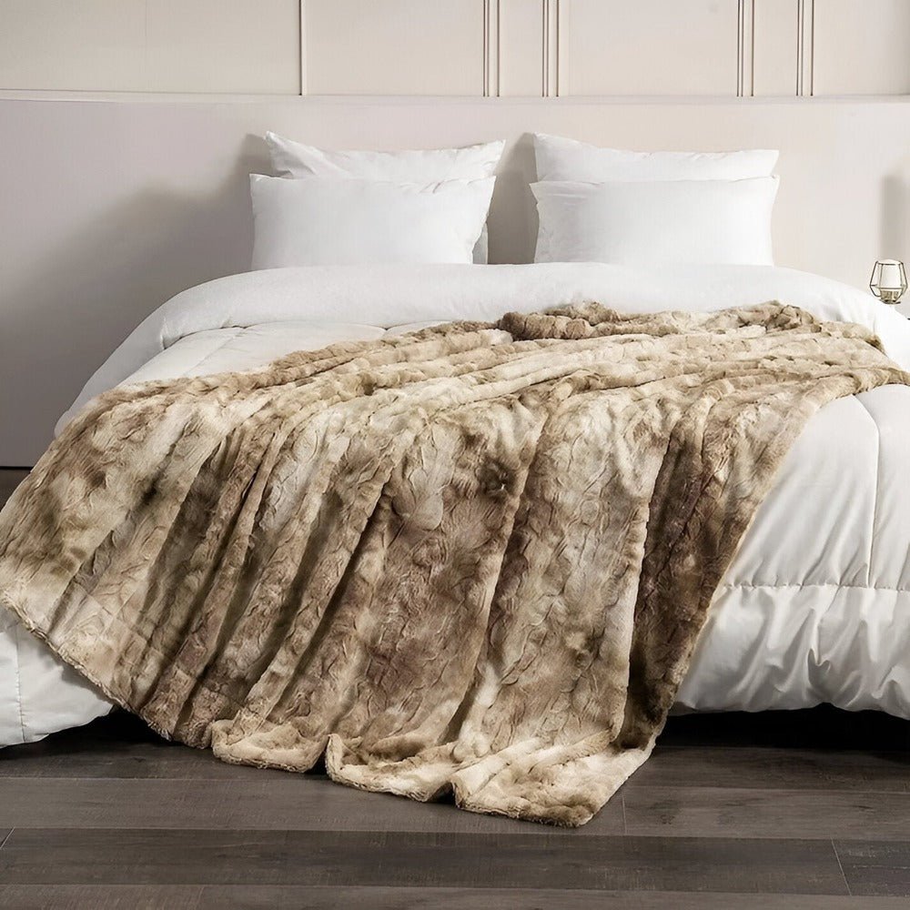 Lunara – Plaid en Polaire Double Face Ultra-Doux pour Chambre et Salon