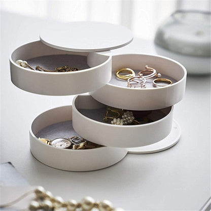 Auravia – Elegant 4-Tier Rotating Jewelry Organizer