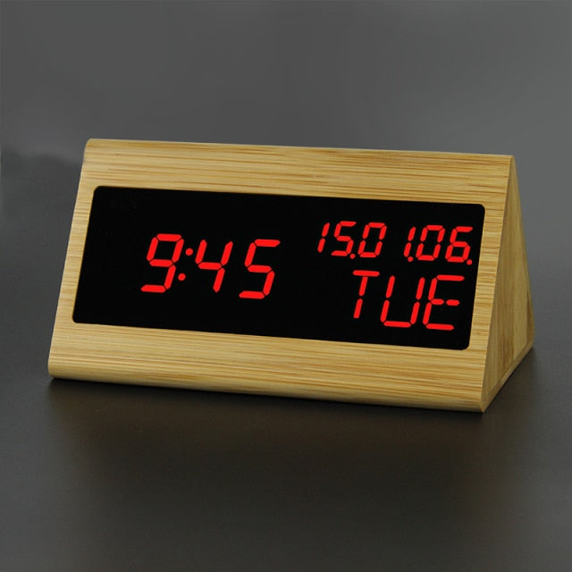 Terra – Natural Design Wooden Digital Alarm Clock