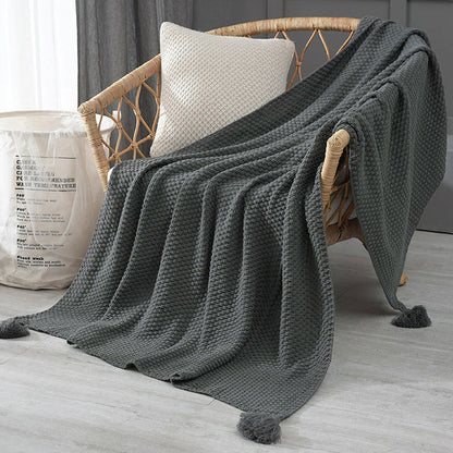 Velora – Soft and Warm Knitted Fringe Throw