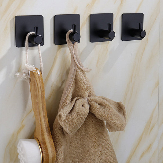 Lumera – Versatile Black and Silver Adhesive Hooks