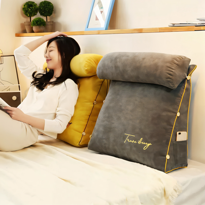 Lunara – Reading Pillow with Ergonomic Backrest and Luxury Fringes