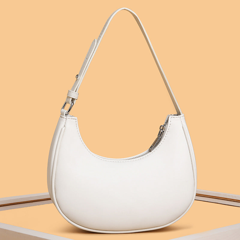 Sac en Cuir Forme Croissant pour Femmes