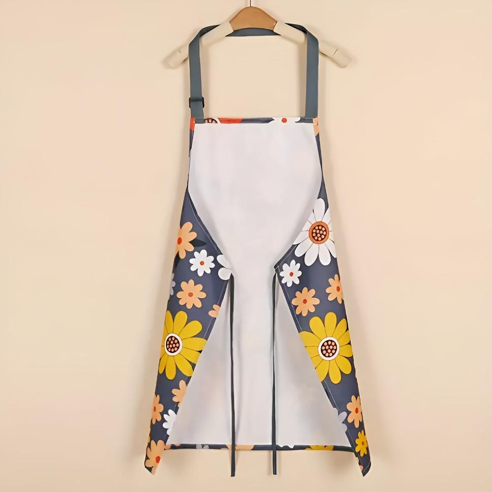Lunara – Tablier de Cuisine en Coton Enduit à Imprimé Floral Vintage