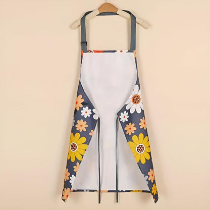 Lunara – Tablier de Cuisine en Coton Enduit à Imprimé Floral Vintage