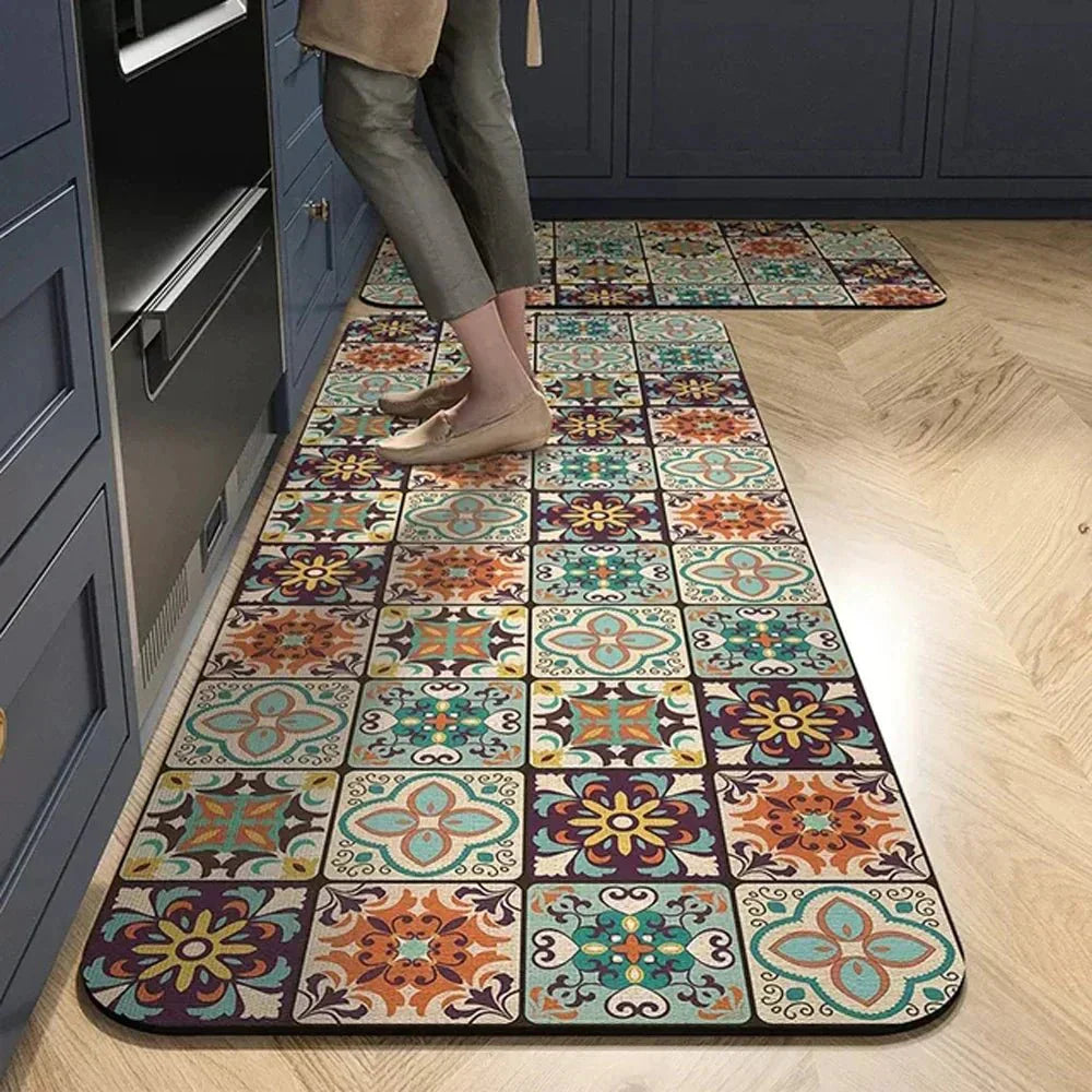 Terra – Tapis de Cuisine Antidérapant en Textile Texturé et Confortable