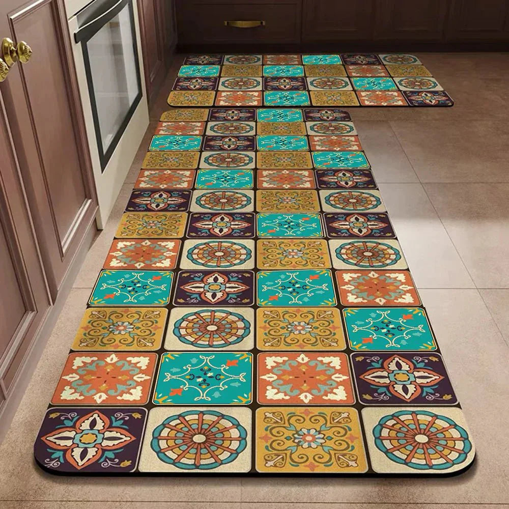 Terra – Tapis de Cuisine Antidérapant en Textile Texturé et Confortable