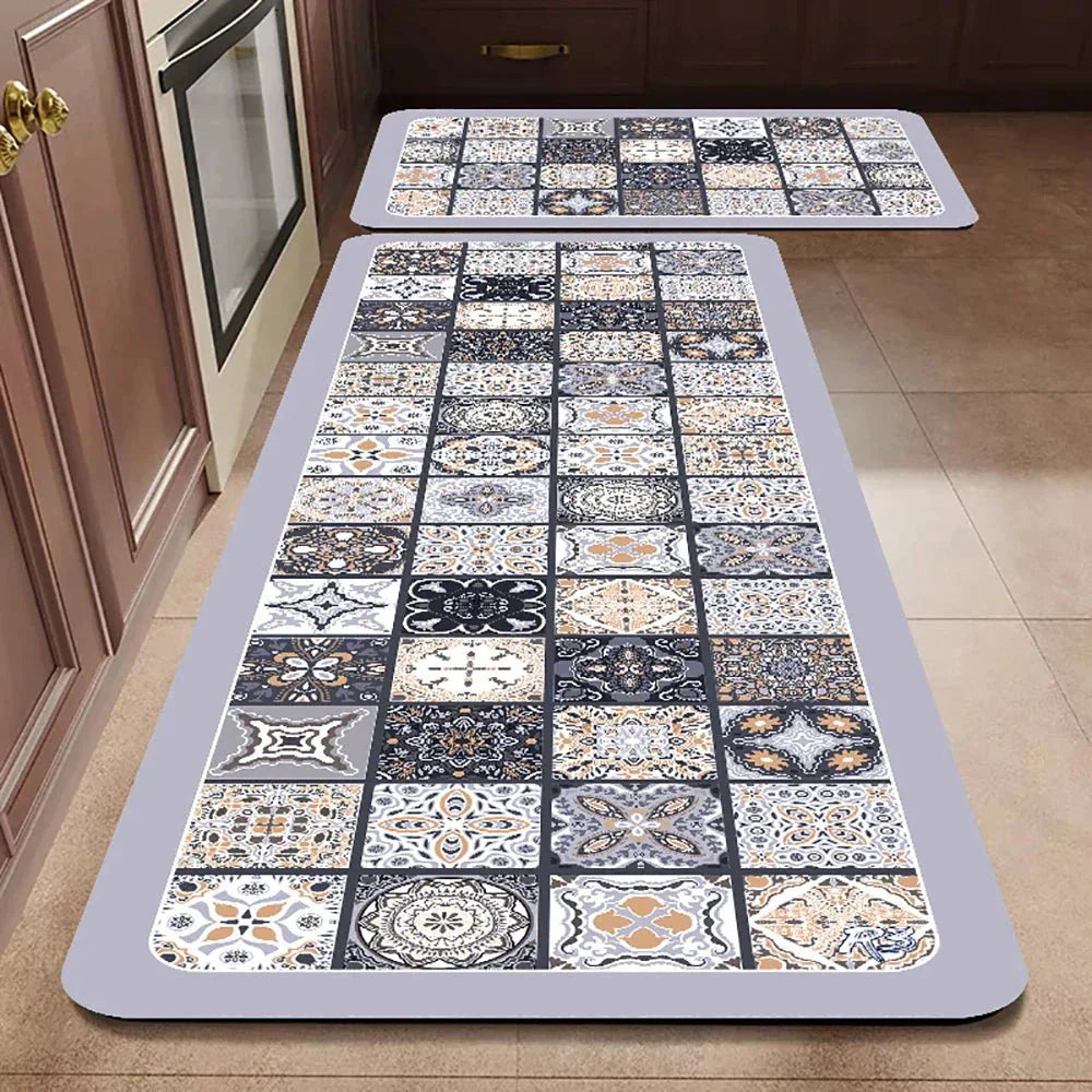 Terra – Tapis de Cuisine Antidérapant en Textile Texturé et Confortable