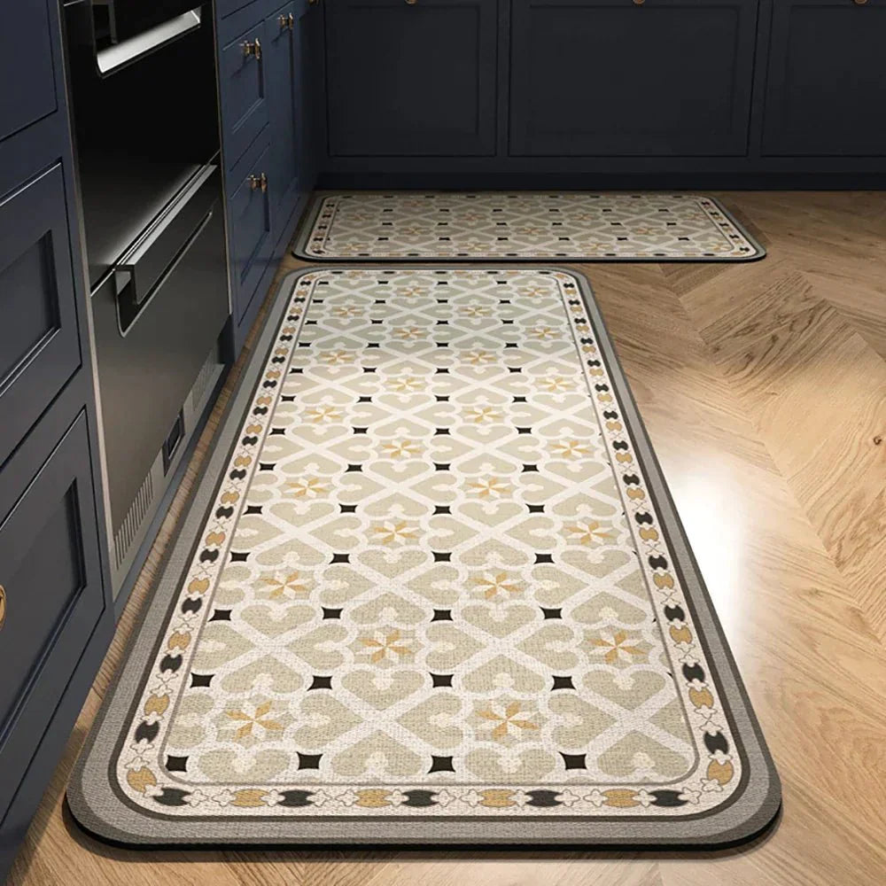 Terra – Tapis de Cuisine Antidérapant en Textile Texturé et Confortable