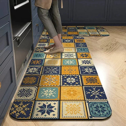 Terra – Tapis de Cuisine Antidérapant en Textile Texturé et Confortable