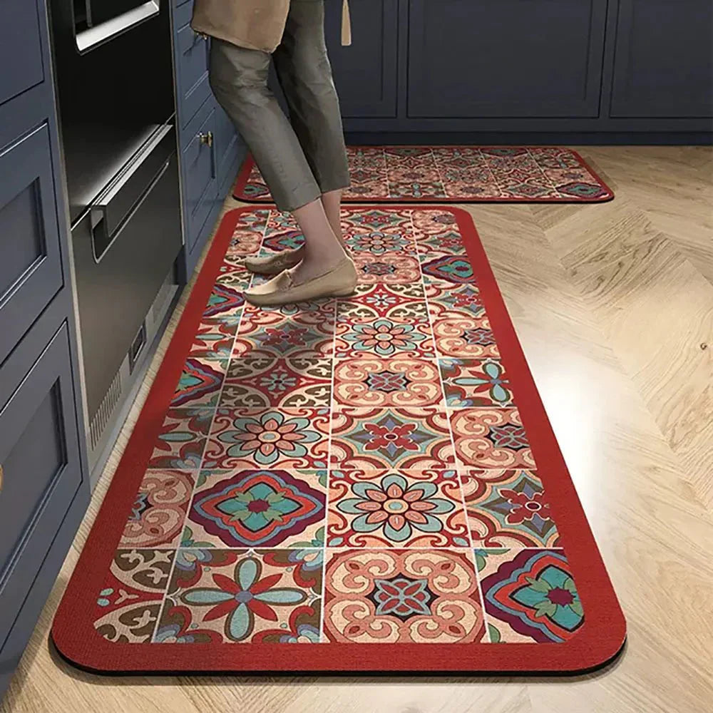 Terra – Tapis de Cuisine Antidérapant en Textile Texturé et Confortable