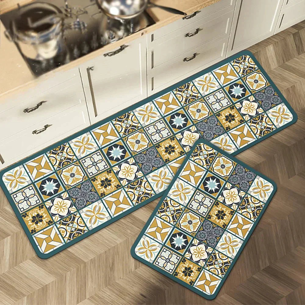 Terra – Tapis de Cuisine Antidérapant en Textile Texturé et Confortable