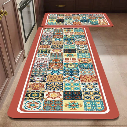 Terra – Tapis de Cuisine Antidérapant en Textile Texturé et Confortable
