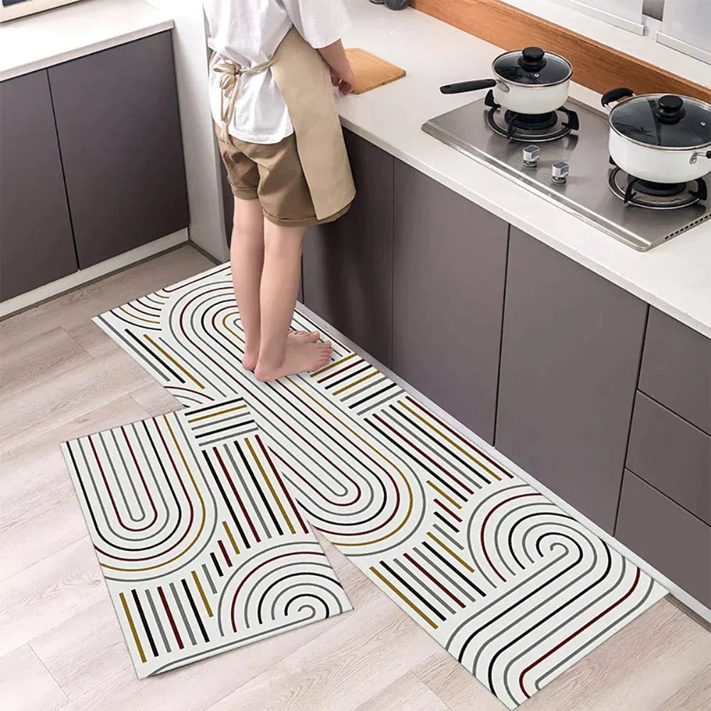 Terra – Tapis de Cuisine Antidérapant en Textile Texturé et Confortable