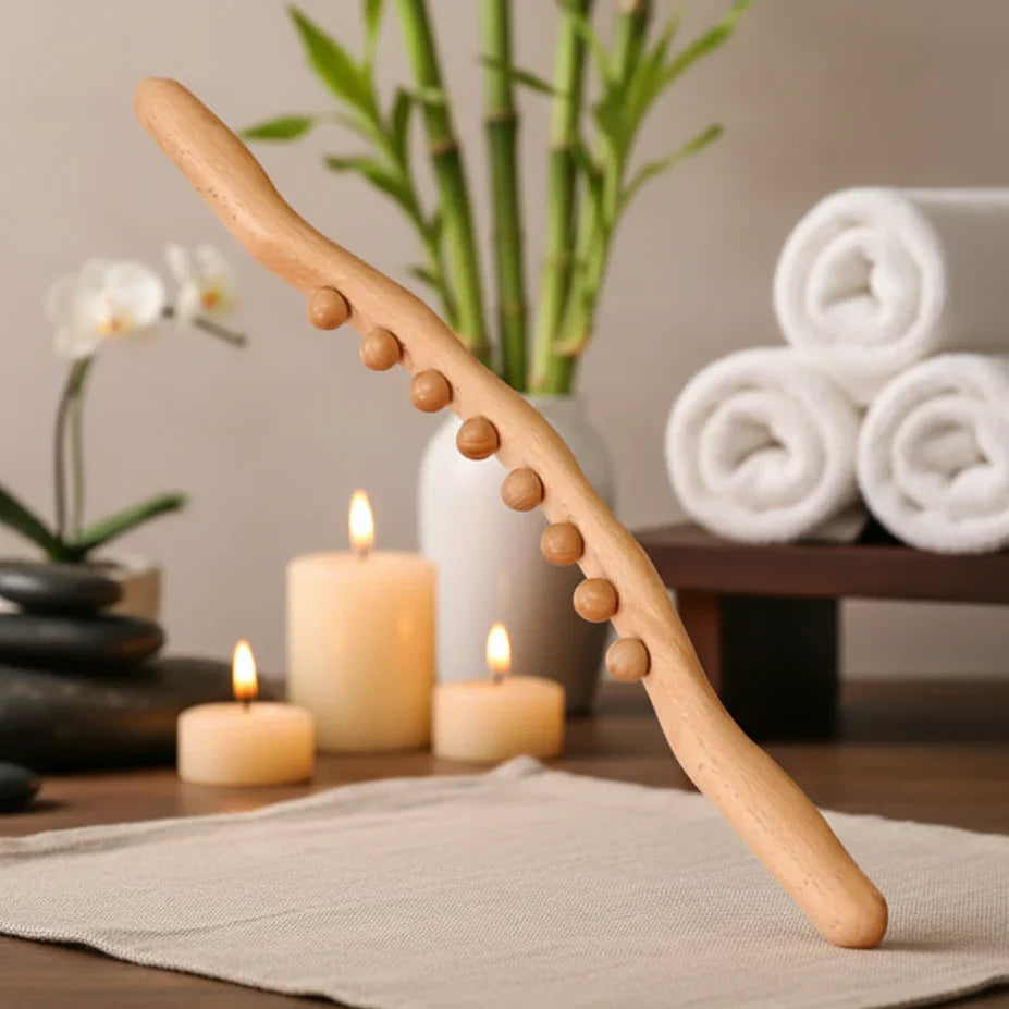Sylvaneo – Bâton De Massage Gua Sha En Bois Naturel Pour Détente Musculaire
