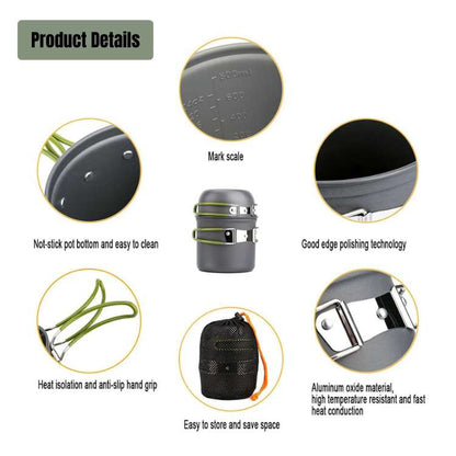 CampiLite – Set de Cuisine Ultra-Léger pour Camping et Randonnée