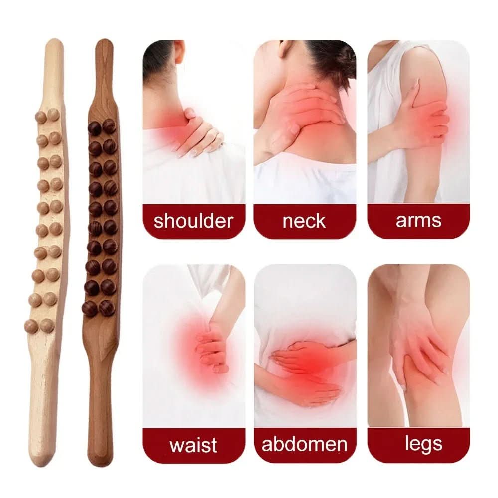 Sylvaneo – Bâton De Massage Gua Sha En Bois Naturel Pour Détente Musculaire