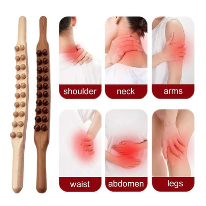 Sylvaneo – Bâton De Massage Gua Sha En Bois Naturel Pour Détente Musculaire
