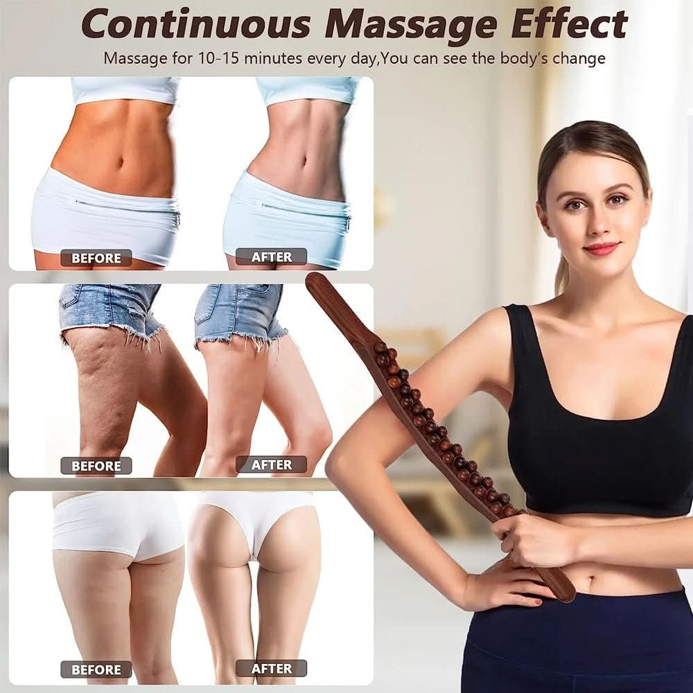 Sylvaneo – Bâton De Massage Gua Sha En Bois Naturel Pour Détente Musculaire