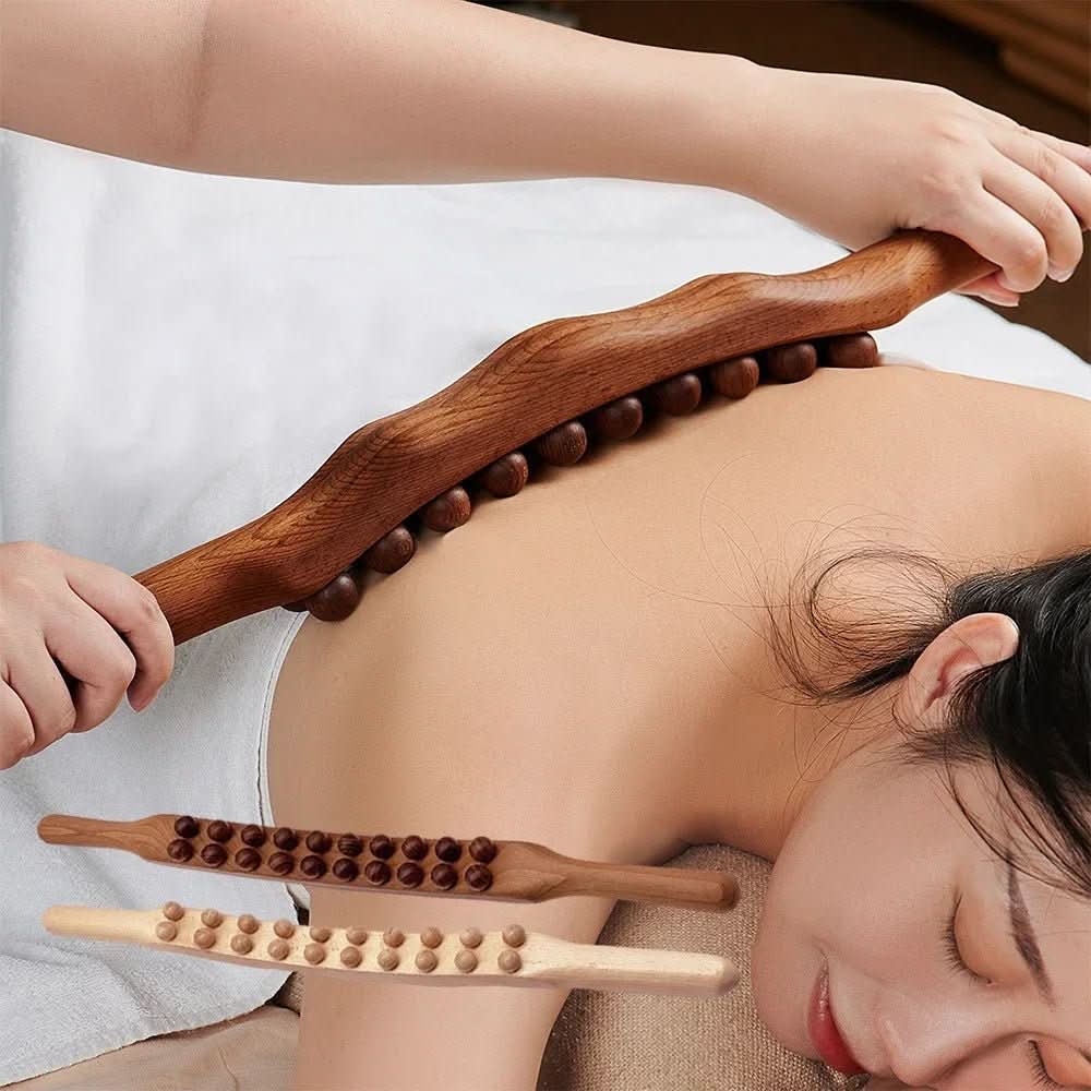 Sylvaneo – Bâton De Massage Gua Sha En Bois Naturel Pour Détente Musculaire